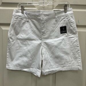 St. John's Bay White Flat Front women’s Shorts